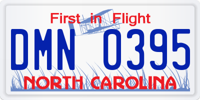 NC license plate DMN0395