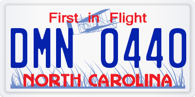 NC license plate DMN0440