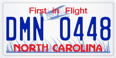 NC license plate DMN0448