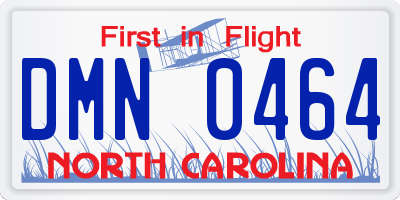 NC license plate DMN0464