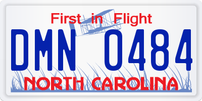 NC license plate DMN0484