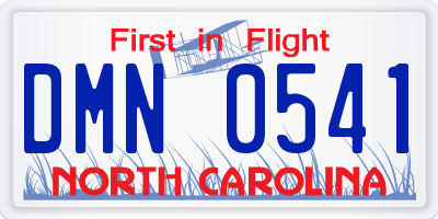 NC license plate DMN0541