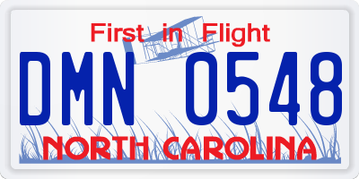 NC license plate DMN0548