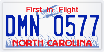 NC license plate DMN0577