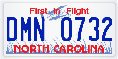 NC license plate DMN0732