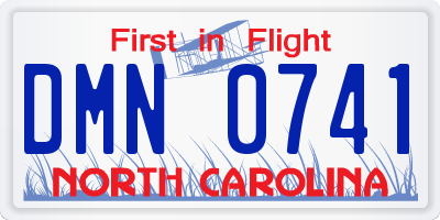 NC license plate DMN0741