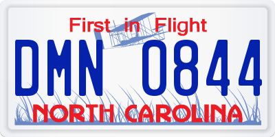 NC license plate DMN0844