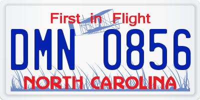 NC license plate DMN0856
