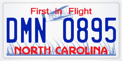 NC license plate DMN0895