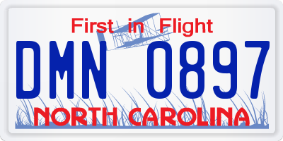 NC license plate DMN0897