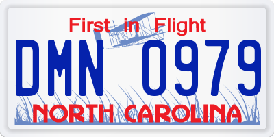 NC license plate DMN0979