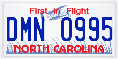 NC license plate DMN0995