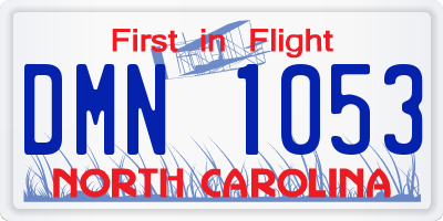 NC license plate DMN1053