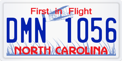 NC license plate DMN1056