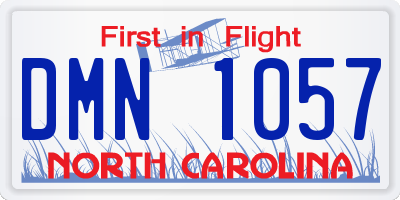 NC license plate DMN1057