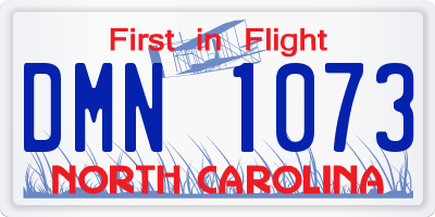 NC license plate DMN1073
