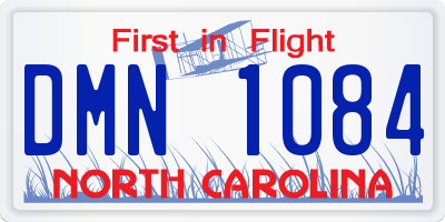 NC license plate DMN1084