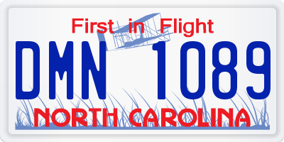 NC license plate DMN1089