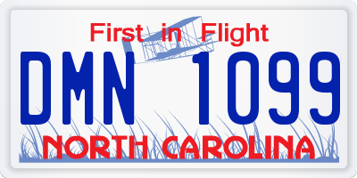 NC license plate DMN1099