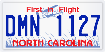 NC license plate DMN1127
