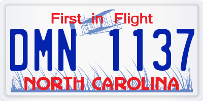 NC license plate DMN1137