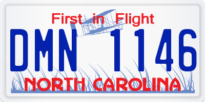 NC license plate DMN1146