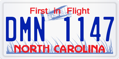 NC license plate DMN1147
