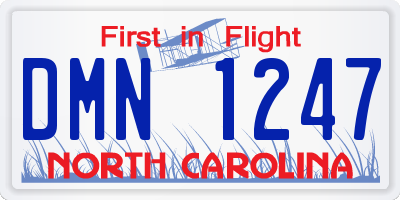 NC license plate DMN1247