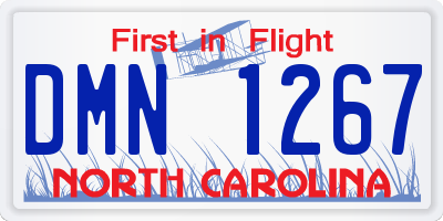 NC license plate DMN1267