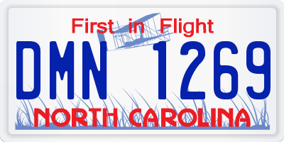 NC license plate DMN1269