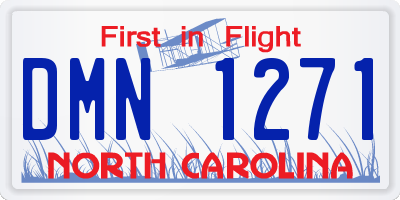 NC license plate DMN1271