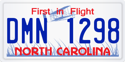 NC license plate DMN1298