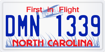 NC license plate DMN1339