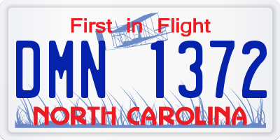 NC license plate DMN1372