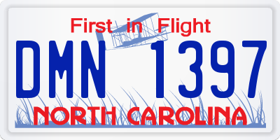 NC license plate DMN1397