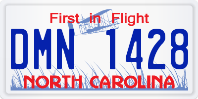 NC license plate DMN1428