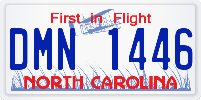 NC license plate DMN1446