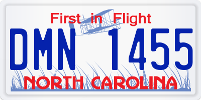 NC license plate DMN1455