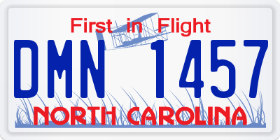 NC license plate DMN1457