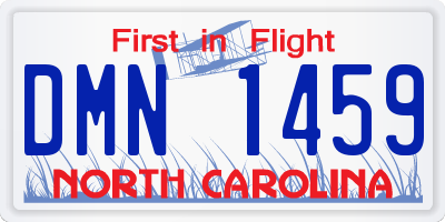 NC license plate DMN1459