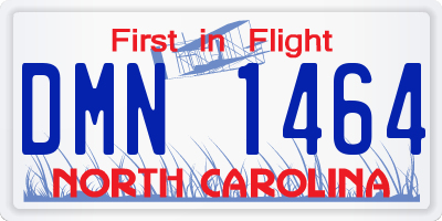 NC license plate DMN1464