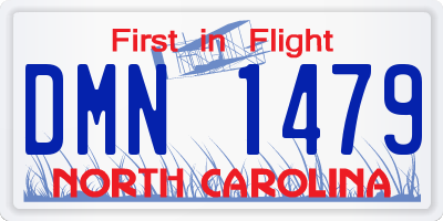 NC license plate DMN1479