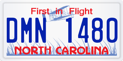 NC license plate DMN1480