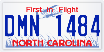NC license plate DMN1484