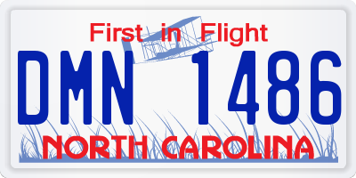 NC license plate DMN1486