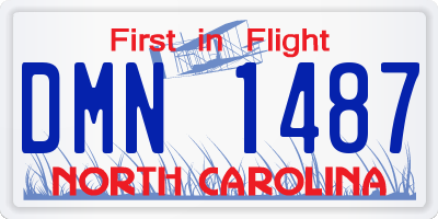 NC license plate DMN1487