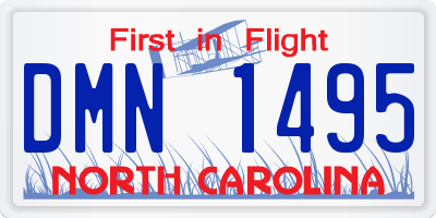NC license plate DMN1495