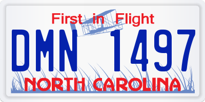NC license plate DMN1497