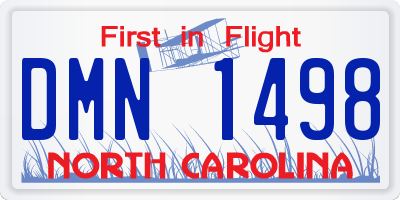 NC license plate DMN1498