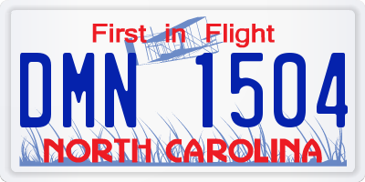 NC license plate DMN1504